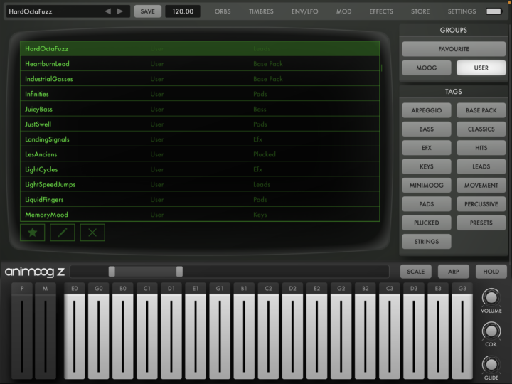 Importar presets de Animoog en Animoog Z